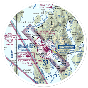 Peninsula Point Pullout Seaplane Base (9C0) VFR Sectional Sticker (30 mile)