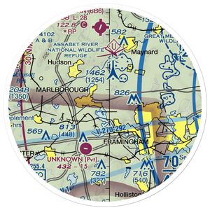 Marlboro Airport (9B1) VFR Sectional Sticker (20 mile)