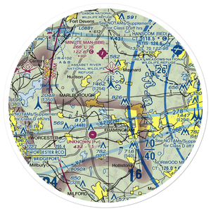 Marlboro Airport (9B1) VFR Sectional Sticker (30 mile)