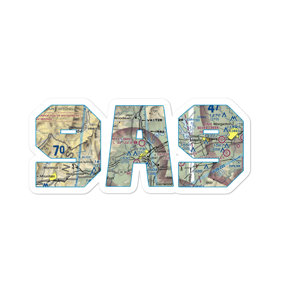 Shiflet Field (9A9) VFR Sectional Sticker 