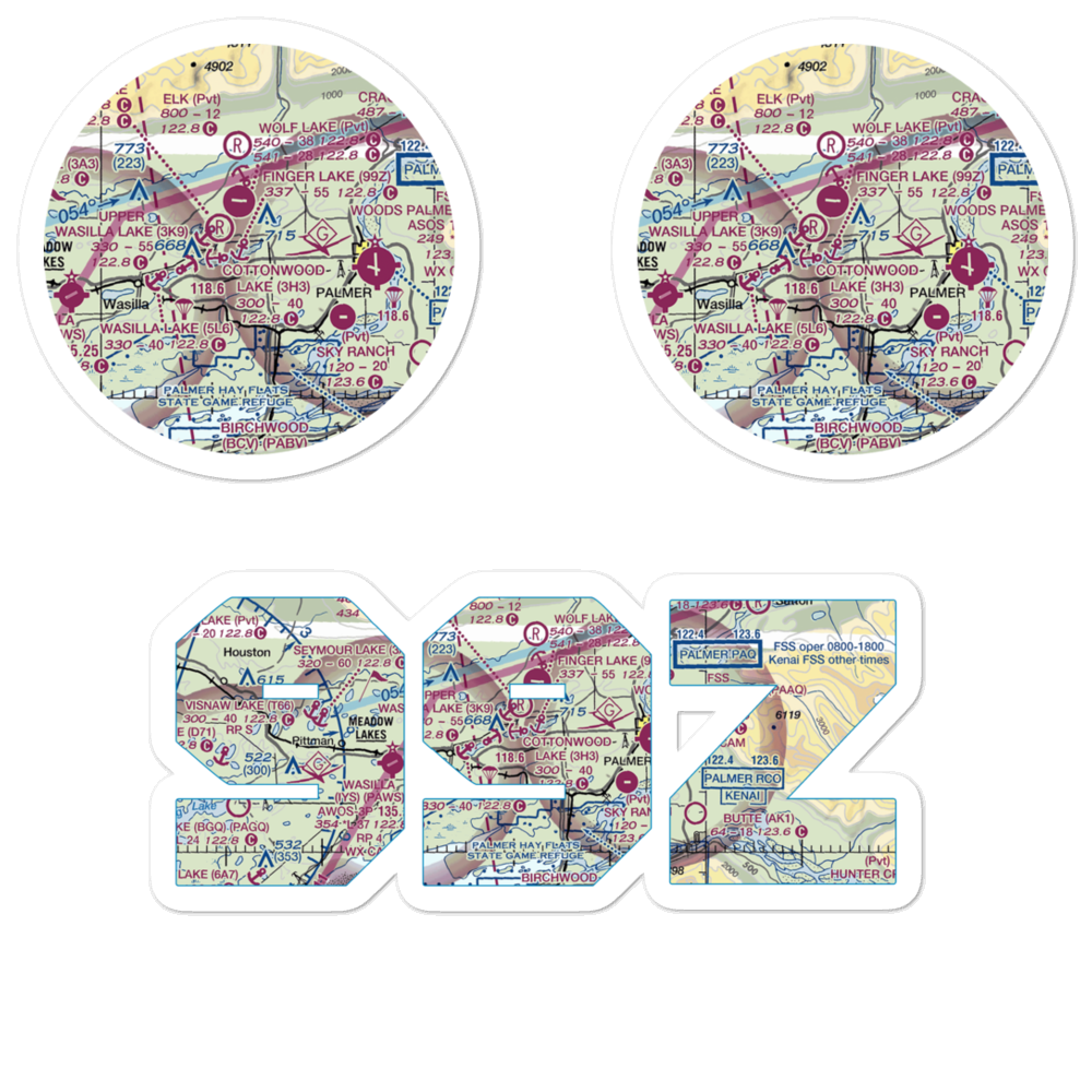 Finger Lake Seaplane Base (99Z) VFR Sectional Sticker Pack 