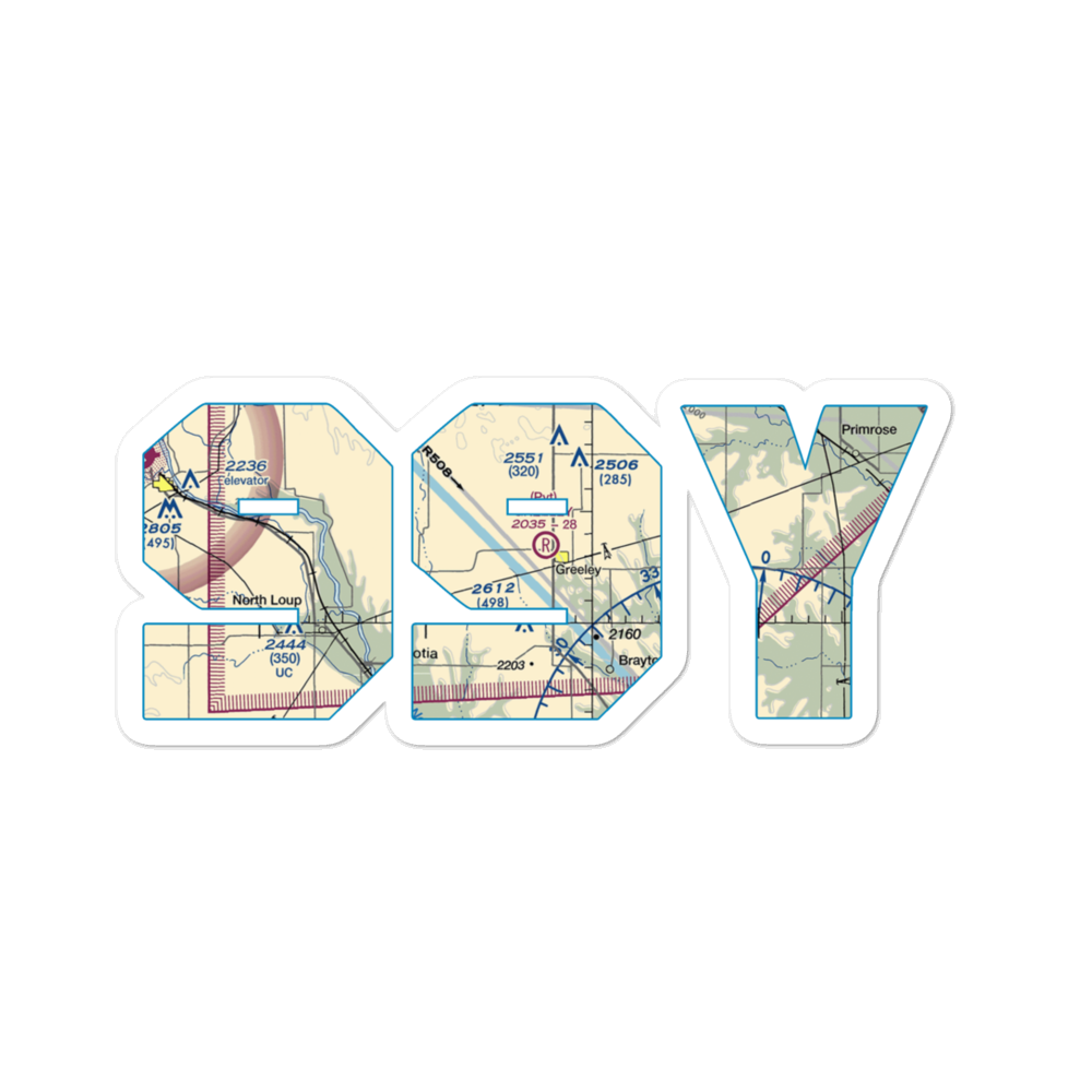 Greeley Municipal Airport (99Y) VFR Sectional Sticker 