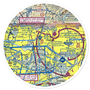 Pomona Superior Court Heliport (99L) VFR Sectional Sticker (30 mile)
