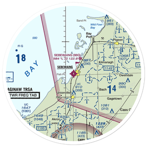 Sebewaing Township Airport (98G) VFR Sectional Sticker (30 mile)