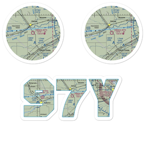 Genoa Municipal Airport (97Y) VFR Sectional Sticker Pack