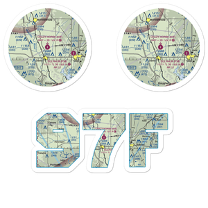 Crazy Horse Municipal Airport (97F) VFR Sectional Sticker Pack