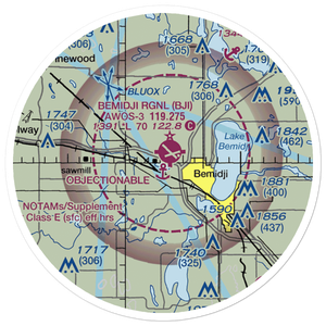 Moberg Air Base (96M) VFR Sectional Sticker (20 mile)