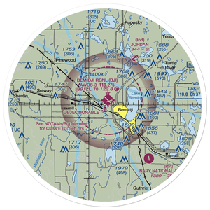 Moberg Air Base (96M) VFR Sectional Sticker (30 mile)