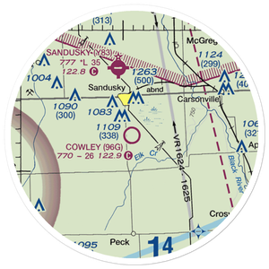 Cowley Field (96G) VFR Sectional Sticker (20 mile)