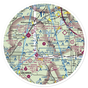 Fox River Airport (96C) VFR Sectional Sticker (30 mile)