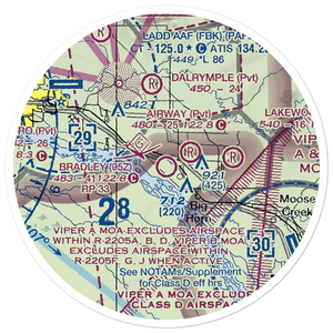 Bradley Sky-Ranch Airport (95Z) VFR Sectional Sticker (20 mile)