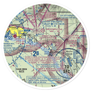 Bradley Sky-Ranch Airport (95Z) VFR Sectional Sticker (30 mile)