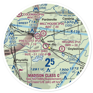 Gilbert Field (94C) VFR Sectional Sticker (20 mile)