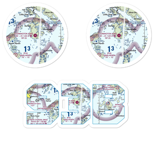 Stonington Municipal Airport (93B) VFR Sectional Sticker Pack