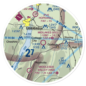 Midlakes Airport (92G) VFR Sectional Sticker (20 mile)