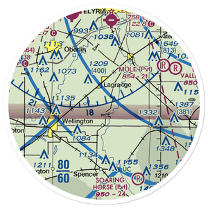 Lagrange Airport (92D) VFR Sectional Sticker (20 mile)