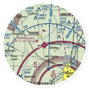 Carter Airport (92C) VFR Sectional Sticker (20 mile)