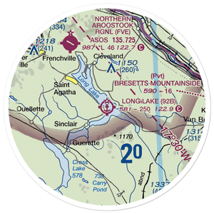 Long Lake Seaplane Base (92B) VFR Sectional Sticker (20 mile)