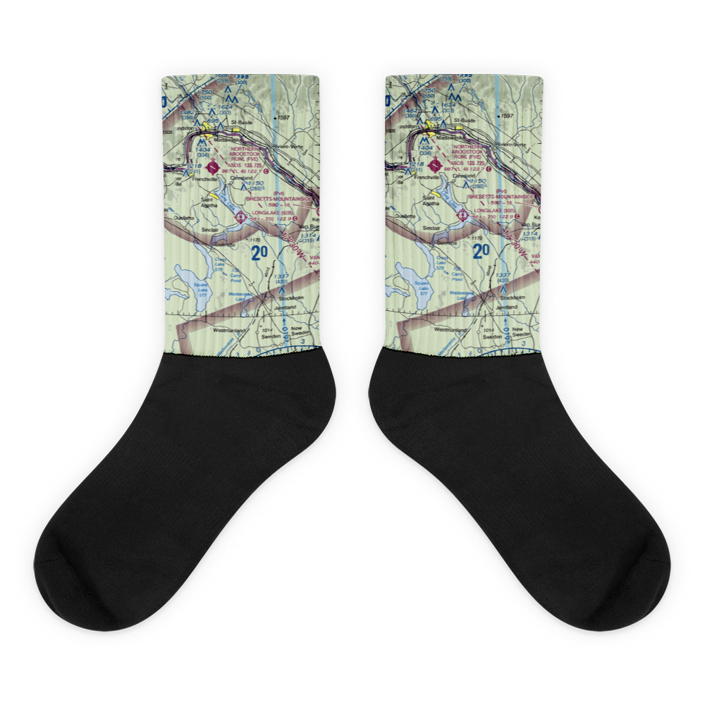 Long Lake Seaplane Base (92B) VFR Sectional Socks 