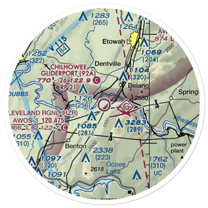 Chilhowee Gliderport (92A) VFR Sectional Sticker (20 mile)