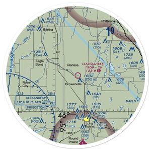 Clarissa Municipal Airport (8Y5) VFR Sectional Sticker (30 mile)