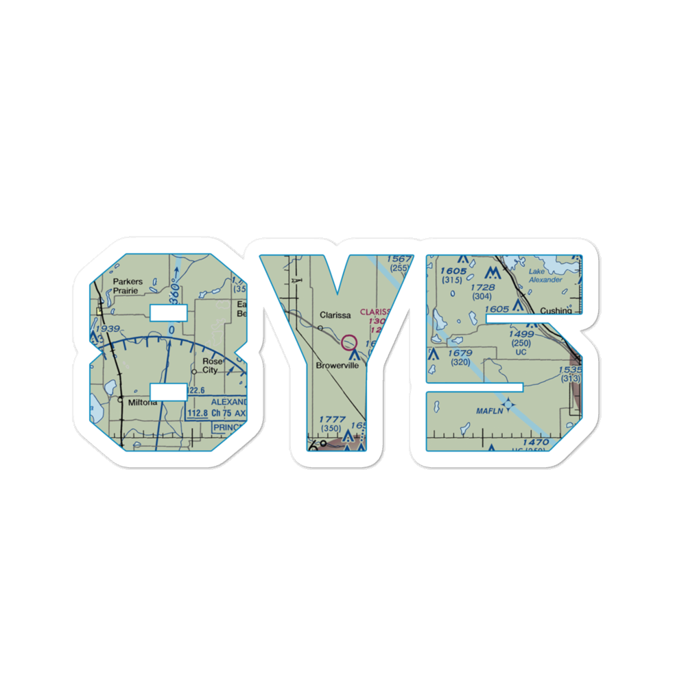 Clarissa Municipal Airport (8Y5) VFR Sectional Sticker 