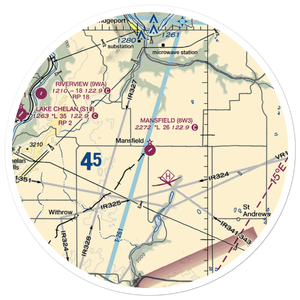 Mansfield Airport (8W3) VFR Sectional Sticker (30 mile)