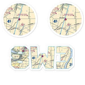 Mansfield Airport (8W3) VFR Sectional Sticker Pack
