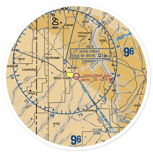 Dove Creek Airport (8V6) VFR Sectional Sticker (30 mile)