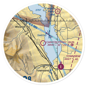 Canyon Ferry Airport (8U9) VFR Sectional Sticker (20 mile)