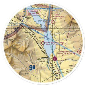 Canyon Ferry Airport (8U9) VFR Sectional Sticker (30 mile)