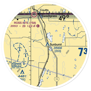 Sunburst Airport (8U5) VFR Sectional Sticker (20 mile)