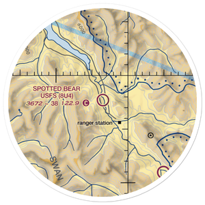 Spotted Bear /Usfs/ Airport (8U4) VFR Sectional Sticker (20 mile)