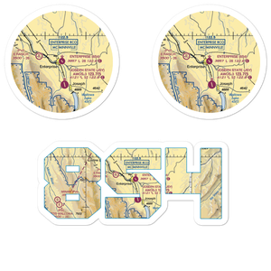 Enterprise Municipal Airport (8S4) VFR Sectional Sticker Pack