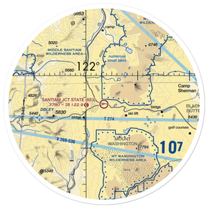 Santiam Junction State Airport (8S3) VFR Sectional Sticker (30 mile)