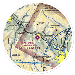 Cashmere-Dryden Airport (8S2) VFR Sectional Sticker (20 mile)