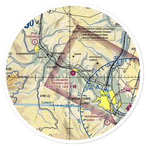 Cashmere-Dryden Airport (8S2) VFR Sectional Sticker (30 mile)