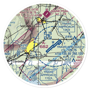 Travis Air Force Base Aero Club (8Q0) VFR Sectional Sticker (20 mile)