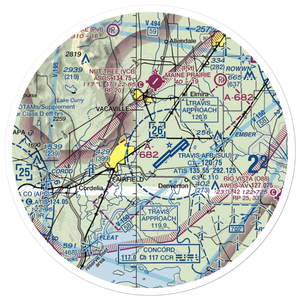 Travis Air Force Base Aero Club (8Q0) VFR Sectional Sticker (30 mile)