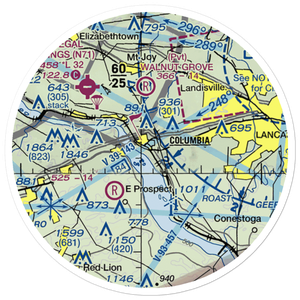 Mc Ginness Airport (8N7) VFR Sectional Sticker (20 mile)
