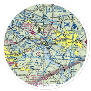Mc Ginness Airport (8N7) VFR Sectional Sticker (30 mile)