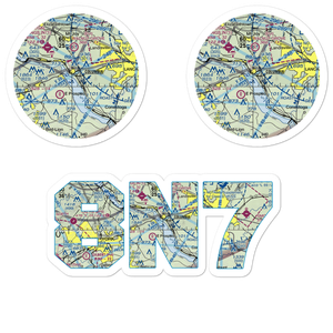Mc Ginness Airport (8N7) VFR Sectional Sticker Pack