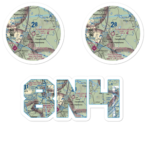 Flying Dollar Airport (8N4) VFR Sectional Sticker Pack