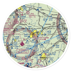 Rockingham County Heliport (8N0) VFR Sectional Sticker (30 mile)