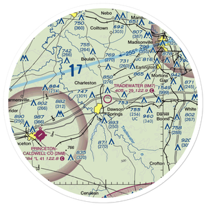 Tradewater Airport (8M7) VFR Sectional Sticker (30 mile)