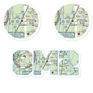 Sally Wofford Airport (8M2) VFR Sectional Sticker Pack