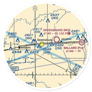 Paul Windle Municipal Airport (8K7) VFR Sectional Sticker (20 mile)