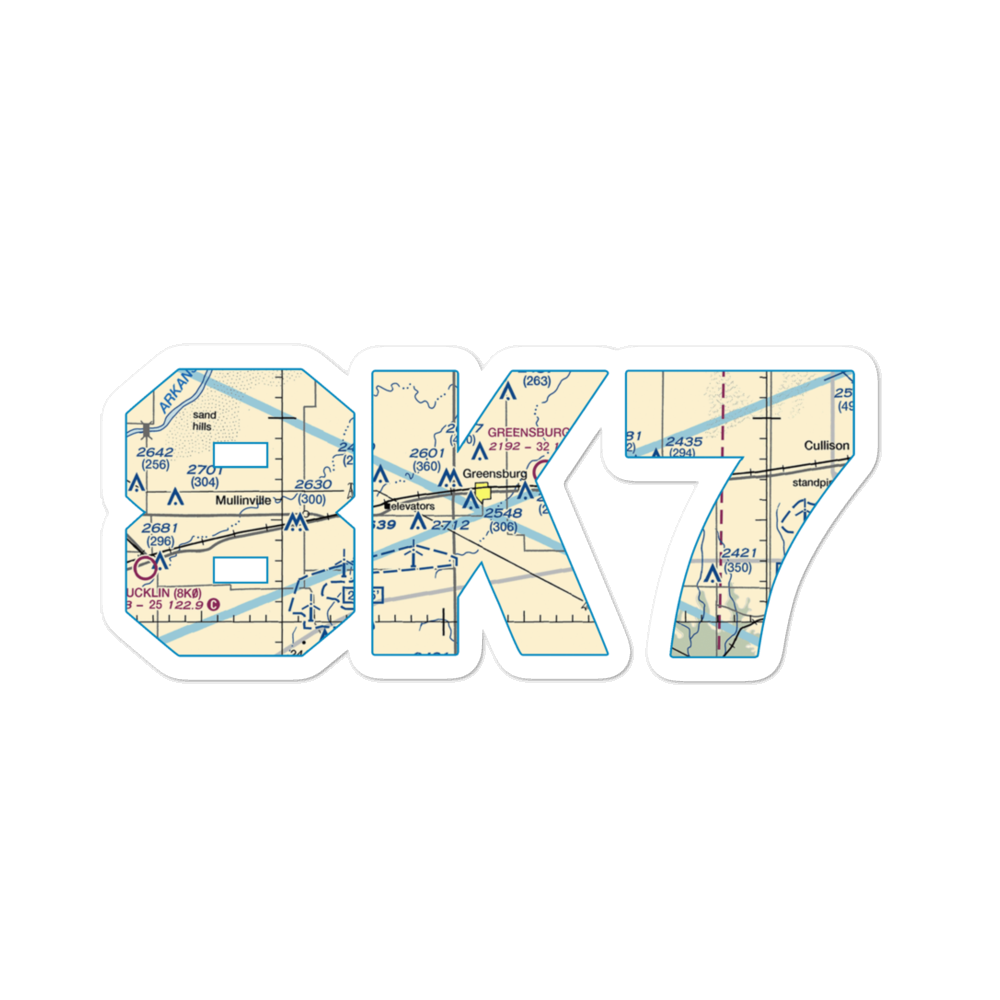 Paul Windle Municipal Airport (8K7) VFR Sectional Sticker 