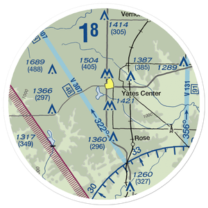 Yates Center Airport (8K5) VFR Sectional Sticker (20 mile)