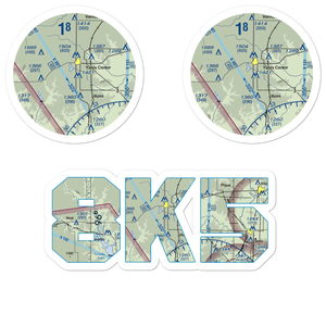 Yates Center Airport (8K5) VFR Sectional Sticker Pack